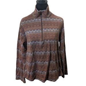 Vintage Woolrich Quarter-Zip Pullover Sweater - Aztec Southwest Print Gorpcore